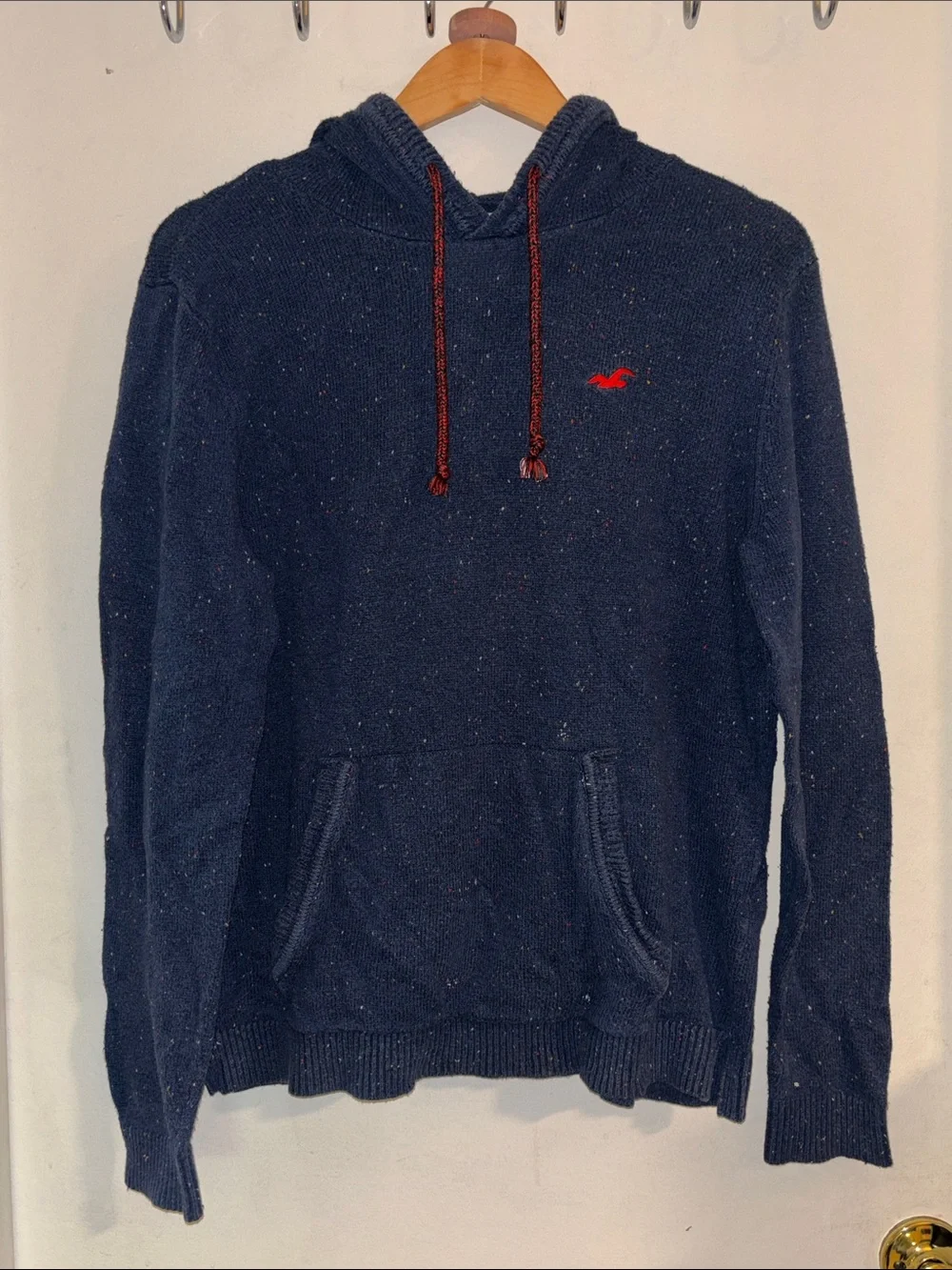 🥤Hollister Speckled Knit Hoodie